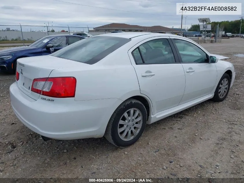 2010 Mitsubishi Galant Fe VIN: 4A32B2FF4AE008582 Lot: 40425906