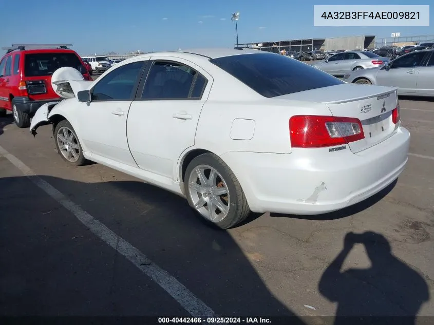 2010 Mitsubishi Galant Es/Se VIN: 4A32B3FF4AE009821 Lot: 40442466