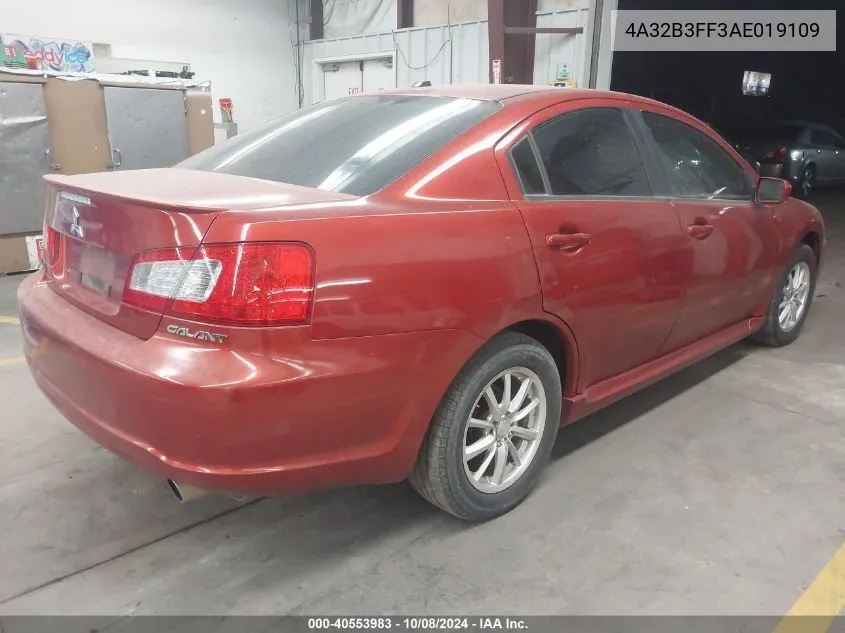 2010 Mitsubishi Galant Es/Se VIN: 4A32B3FF3AE019109 Lot: 40553983