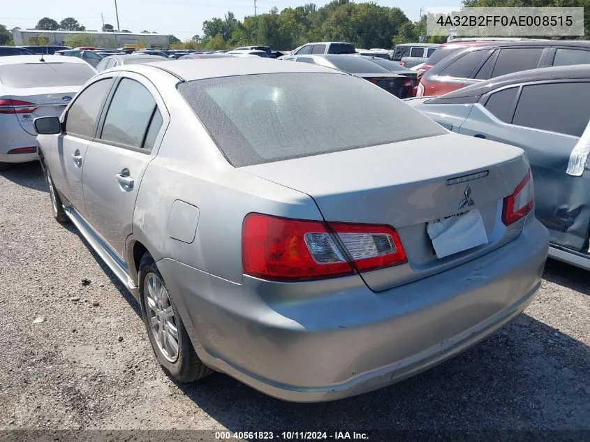 2010 Mitsubishi Galant Fe VIN: 4A32B2FF0AE008515 Lot: 40561823