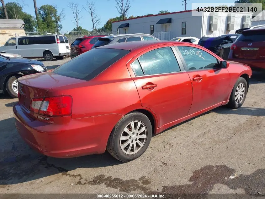 2011 Mitsubishi Galant Fe VIN: 4A32B2FF2BE021140 Lot: 40255012