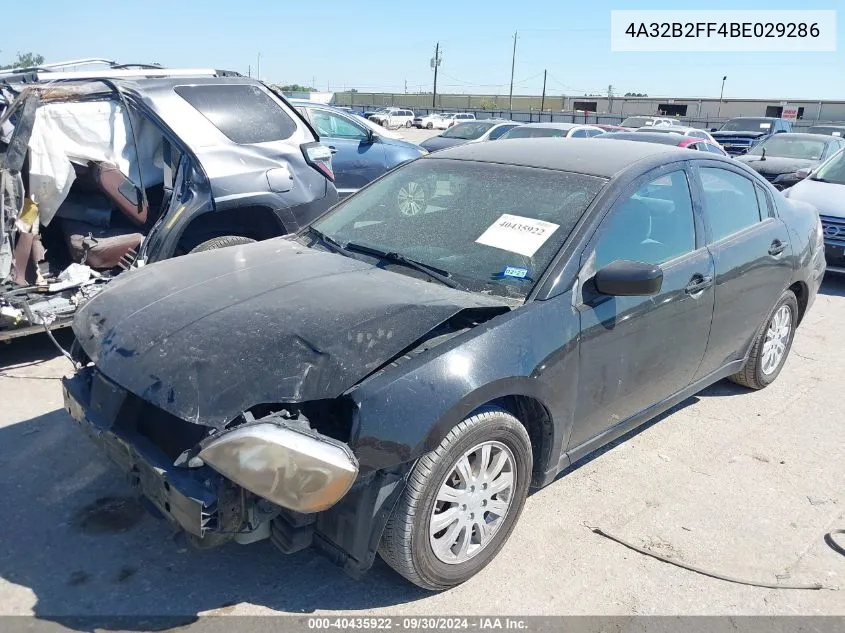 2011 Mitsubishi Galant Fe VIN: 4A32B2FF4BE029286 Lot: 40435922