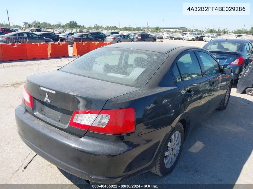 2011 Mitsubishi Galant Fe VIN: 4A32B2FF4BE029286 Lot: 40435922