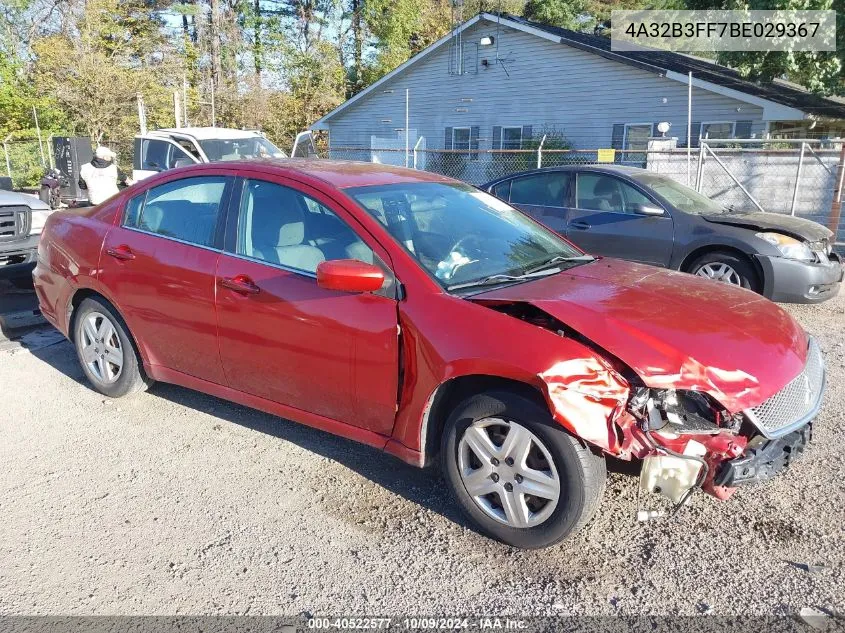 2011 Mitsubishi Galant Es/Se VIN: 4A32B3FF7BE029367 Lot: 40522577