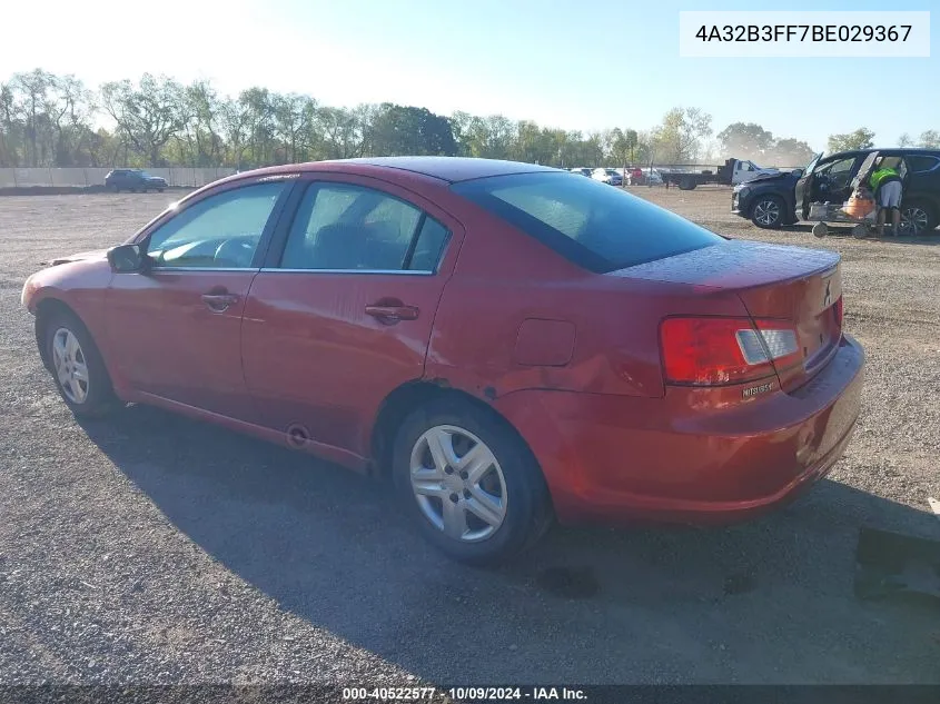 2011 Mitsubishi Galant Es/Se VIN: 4A32B3FF7BE029367 Lot: 40522577