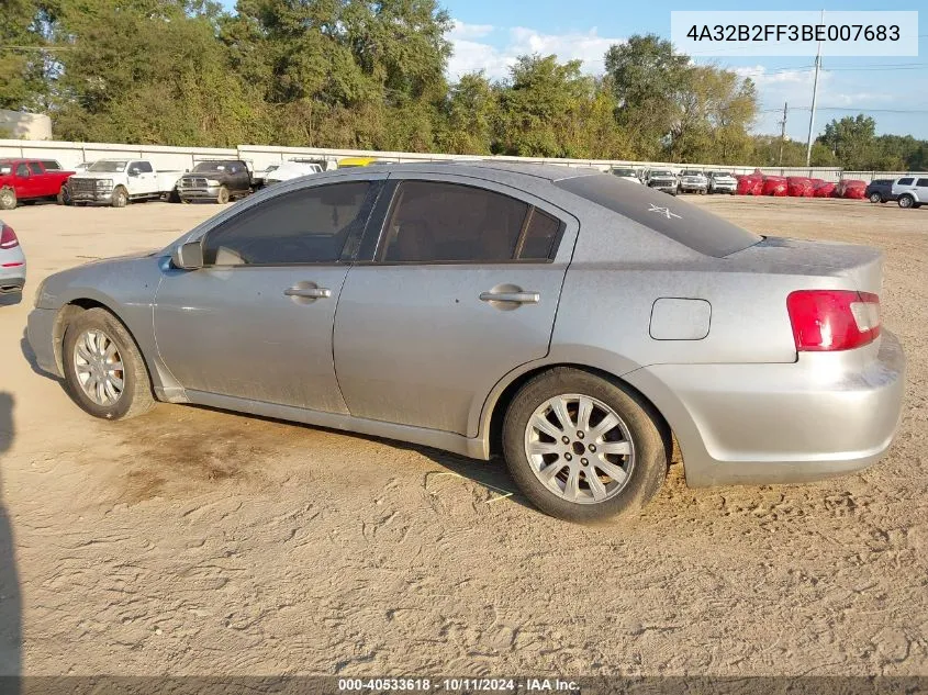 2011 Mitsubishi Galant Fe VIN: 4A32B2FF3BE007683 Lot: 40533618