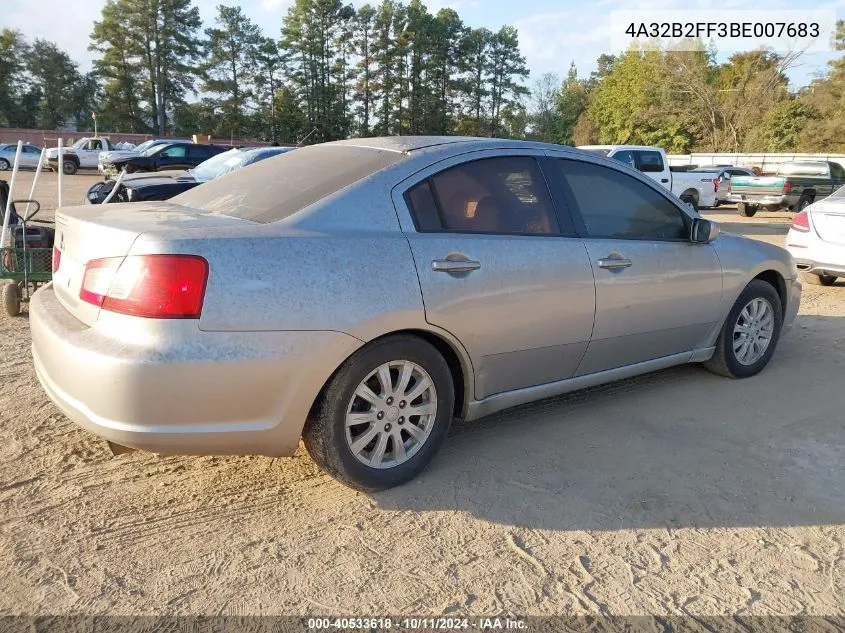 2011 Mitsubishi Galant Fe VIN: 4A32B2FF3BE007683 Lot: 40533618