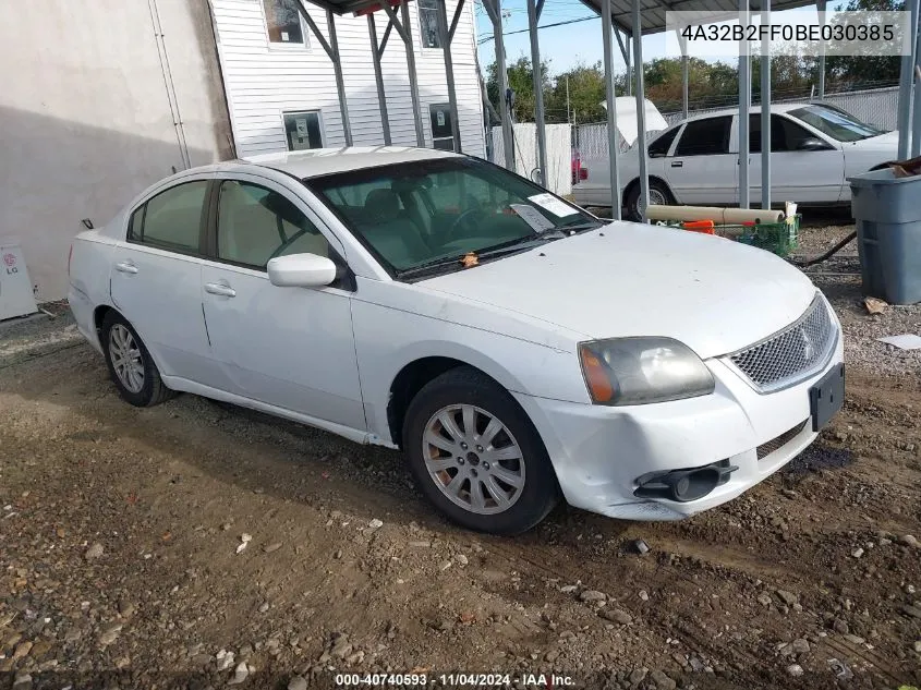 2011 Mitsubishi Galant Fe VIN: 4A32B2FF0BE030385 Lot: 40740593