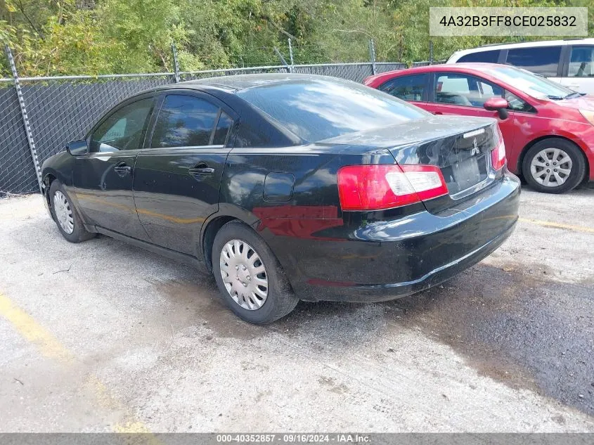 2012 Mitsubishi Galant Es/Se VIN: 4A32B3FF8CE025832 Lot: 40352857