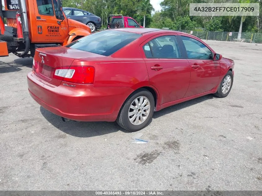 4A32B2FF7CE017909 2012 Mitsubishi Galant Fe