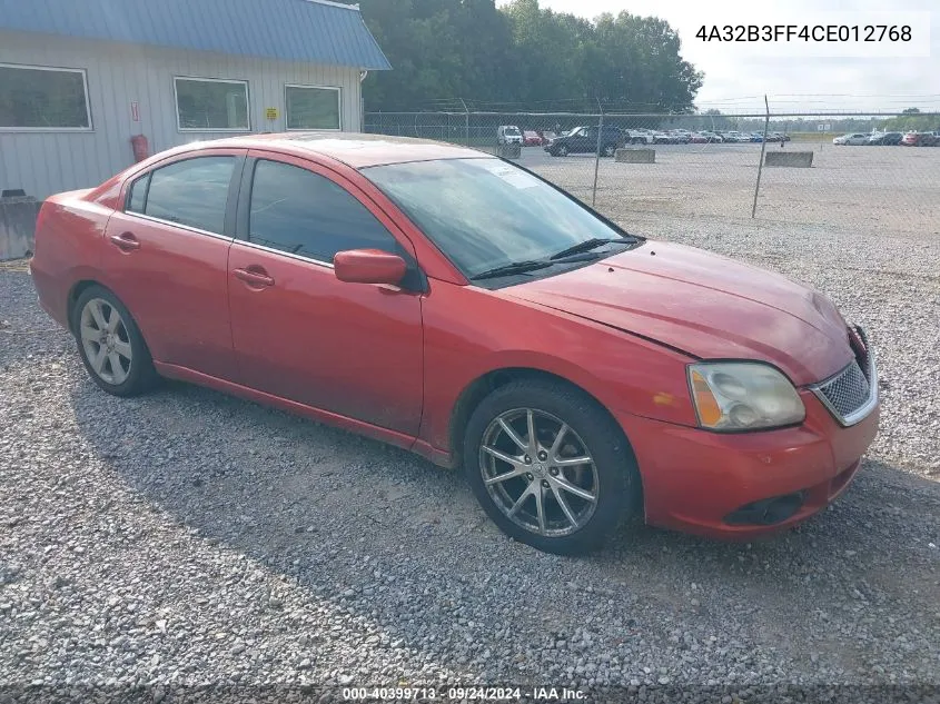 2012 Mitsubishi Galant Es/Se VIN: 4A32B3FF4CE012768 Lot: 40399713