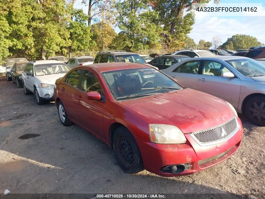 2012 Mitsubishi Galant Es/Se VIN: 4A32B3FF0CE014162 Lot: 40710028