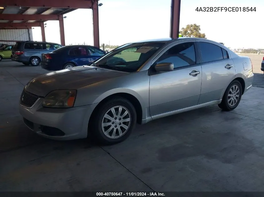 2012 Mitsubishi Galant Fe VIN: 4A32B2FF9CE018544 Lot: 40750647