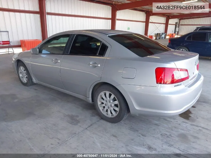 2012 Mitsubishi Galant Fe VIN: 4A32B2FF9CE018544 Lot: 40750647