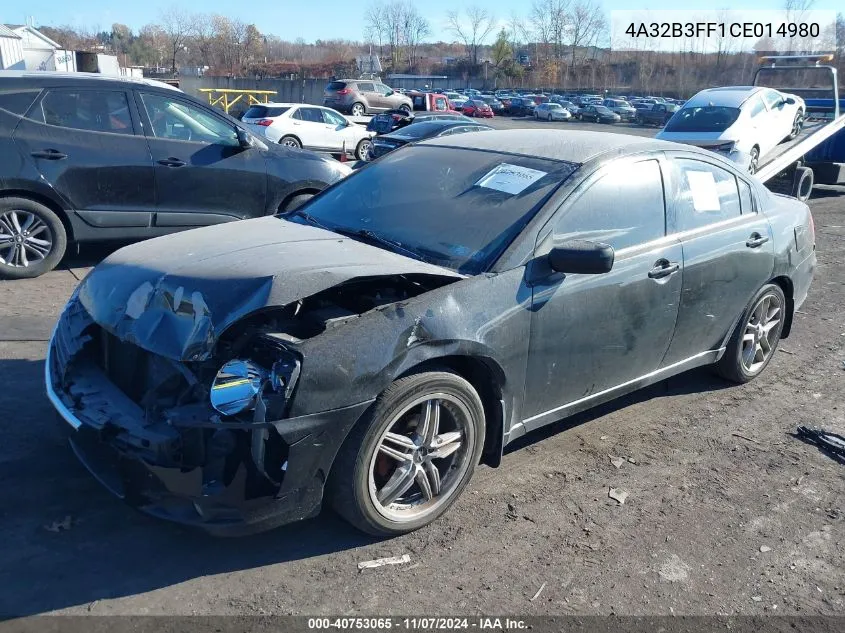 2012 Mitsubishi Galant Es/Se VIN: 4A32B3FF1CE014980 Lot: 40753065