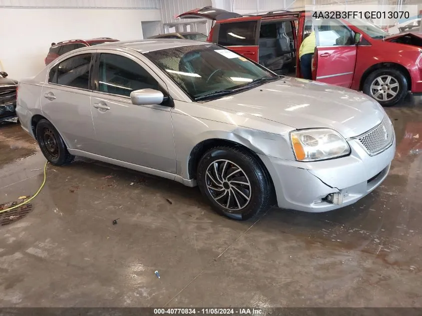 2012 Mitsubishi Galant Es/Se VIN: 4A32B3FF1CE013070 Lot: 40770834