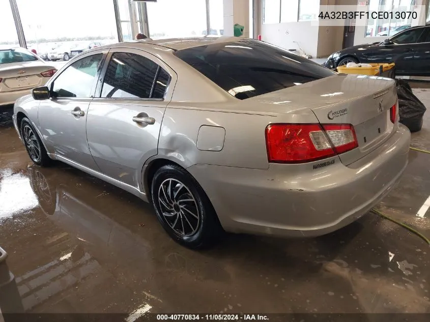 2012 Mitsubishi Galant Es/Se VIN: 4A32B3FF1CE013070 Lot: 40770834