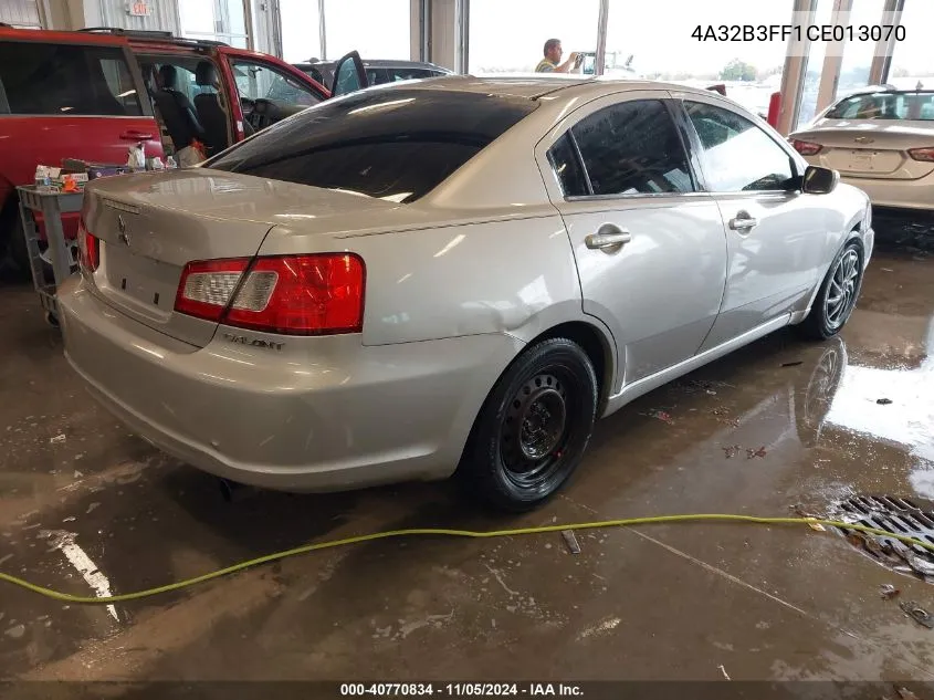 2012 Mitsubishi Galant Es/Se VIN: 4A32B3FF1CE013070 Lot: 40770834