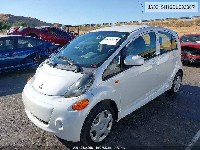 2012 Mitsubishi I-Miev Es/Se VIN: JA3215H13CU033067 Lot: 40534968