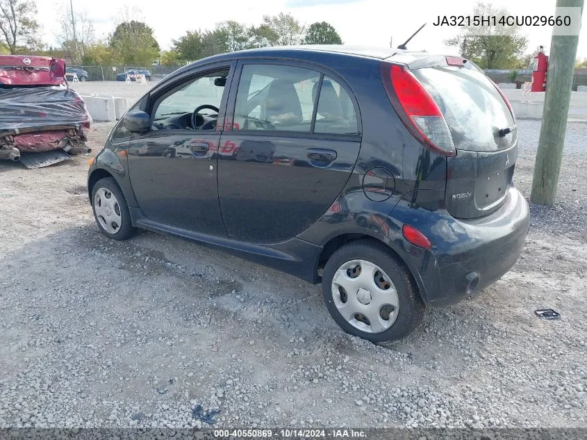 2012 Mitsubishi I-Miev Es/Se VIN: JA3215H14CU029660 Lot: 40550869