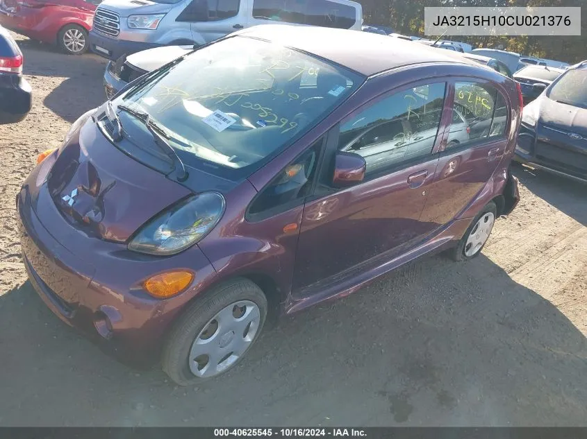 2012 Mitsubishi I-Miev Es/Se VIN: JA3215H10CU021376 Lot: 40625545