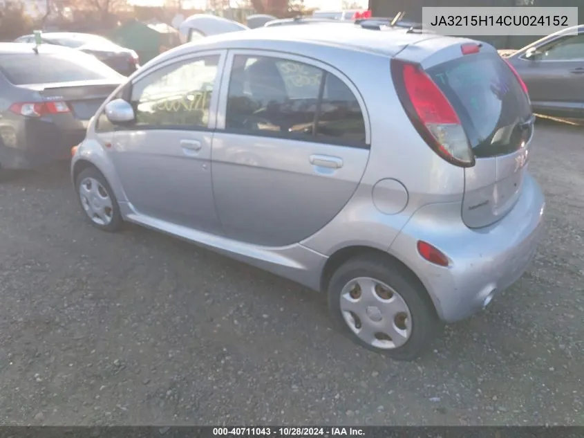 2012 Mitsubishi I-Miev Es/Se VIN: JA3215H14CU024152 Lot: 40711043