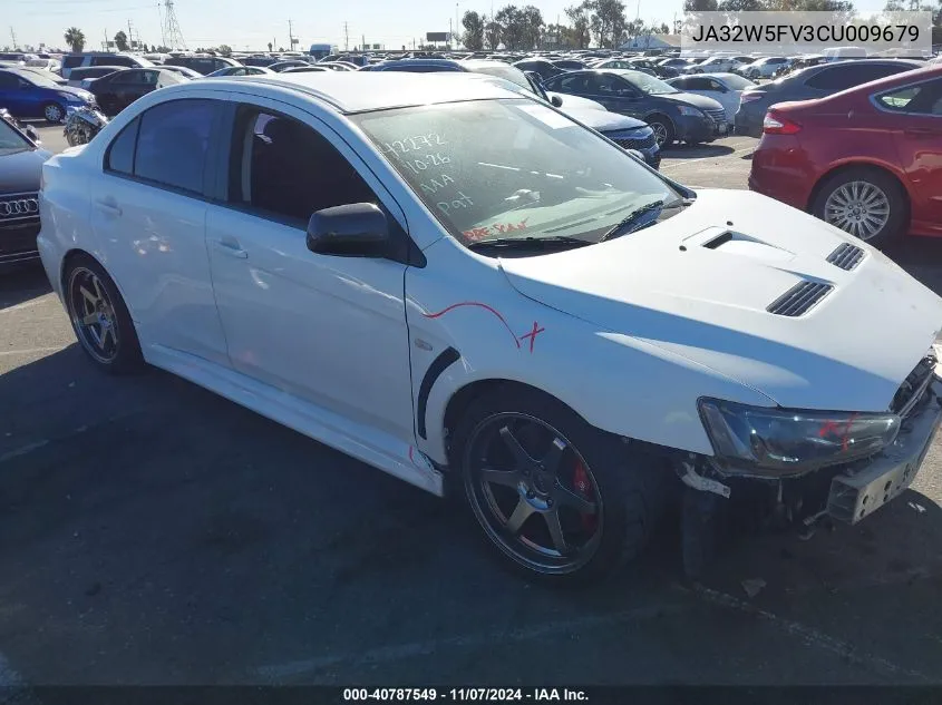 2012 Mitsubishi Lancer Evolution Mr VIN: JA32W5FV3CU009679 Lot: 40787549