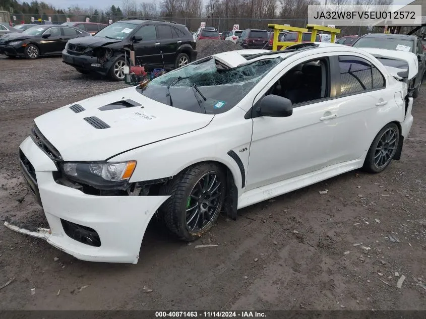 2014 Mitsubishi Lancer Evolution Gsr VIN: JA32W8FV5EU012572 Lot: 40871463