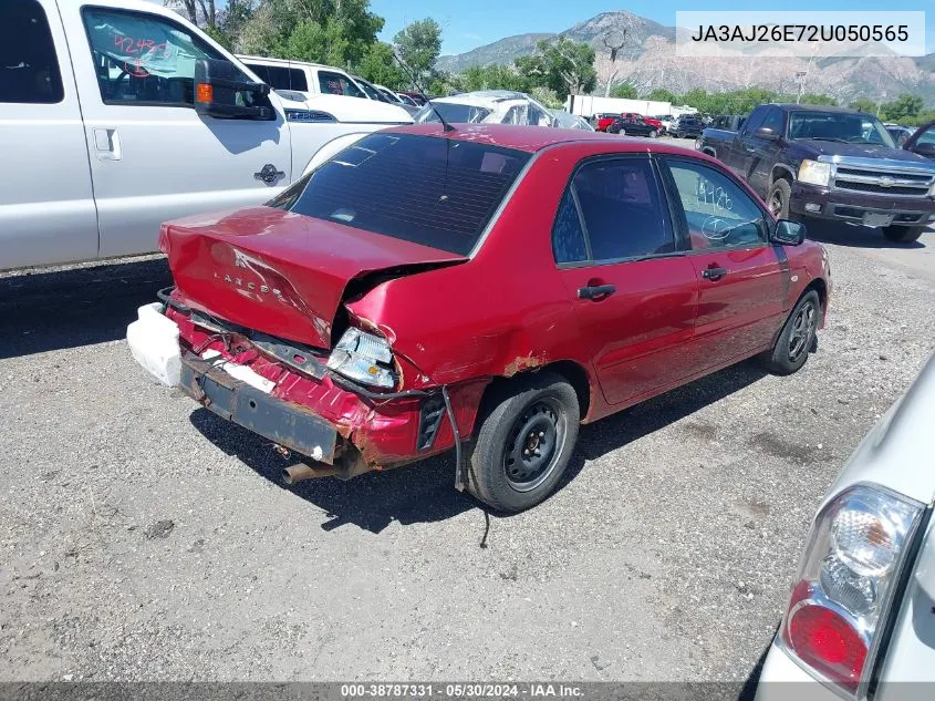 2002 Mitsubishi Lancer Es VIN: JA3AJ26E72U050565 Lot: 38787331