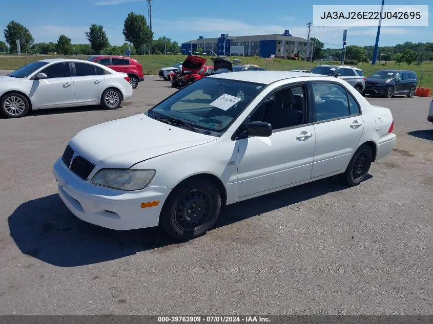 2002 Mitsubishi Lancer Es VIN: JA3AJ26E22U042695 Lot: 39763909