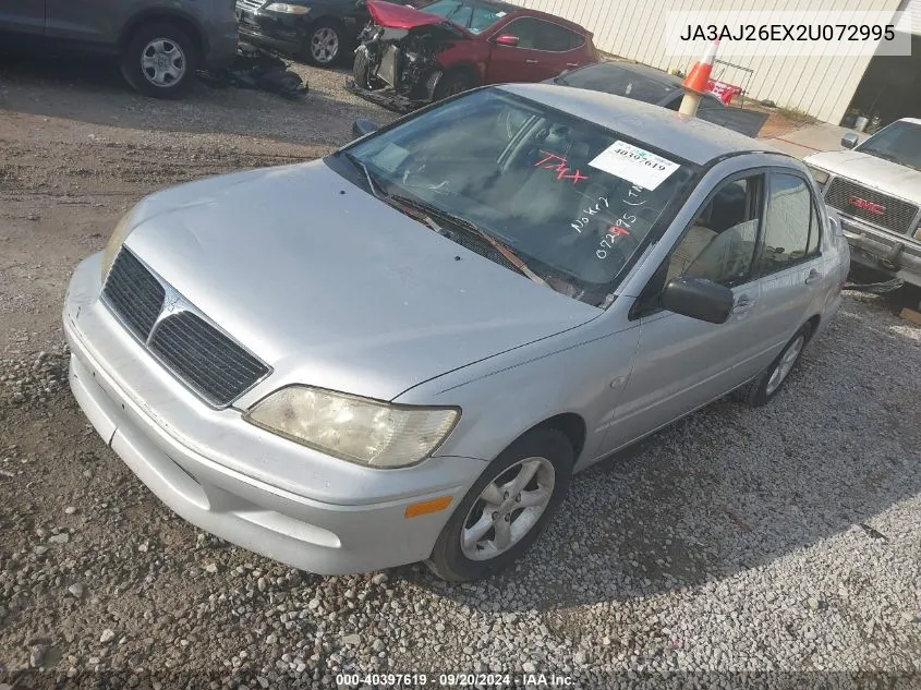 2002 Mitsubishi Lancer Es VIN: JA3AJ26EX2U072995 Lot: 40397619