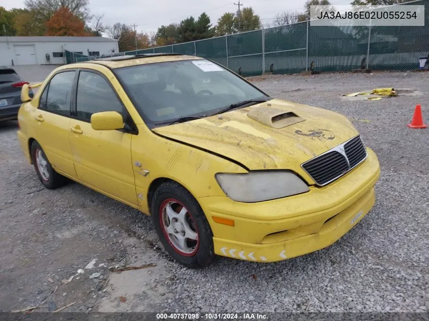 2002 Mitsubishi Lancer Oz Rally VIN: JA3AJ86E02U055254 Lot: 40737098