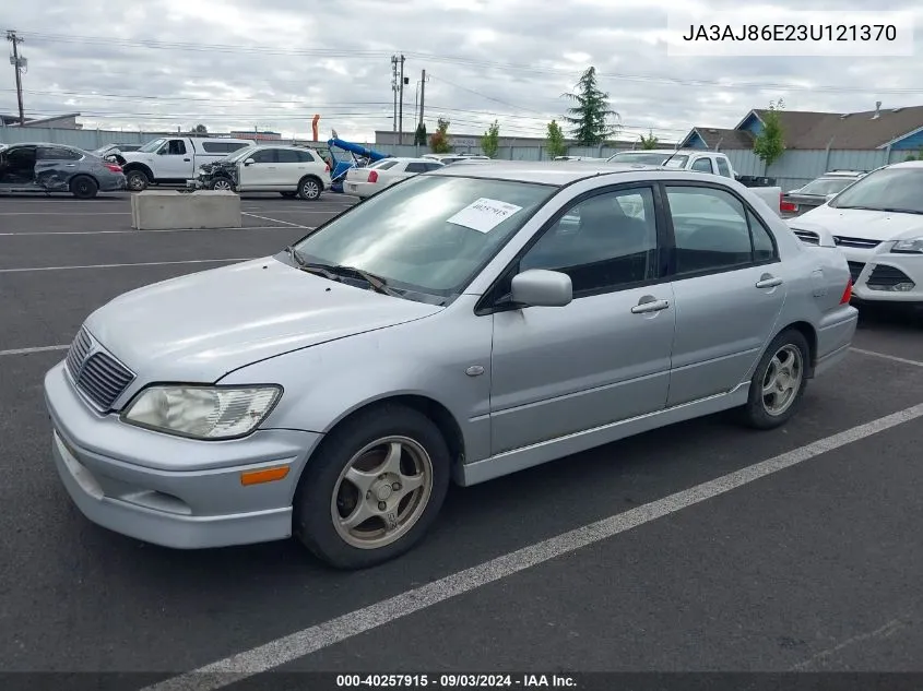 2003 Mitsubishi Lancer Oz Rally VIN: JA3AJ86E23U121370 Lot: 40257915