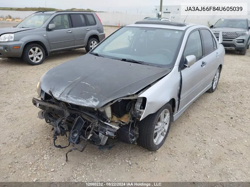 2004 Mitsubishi Lancer Ralliart VIN: JA3AJ66F84U605039 Lot: 12080232