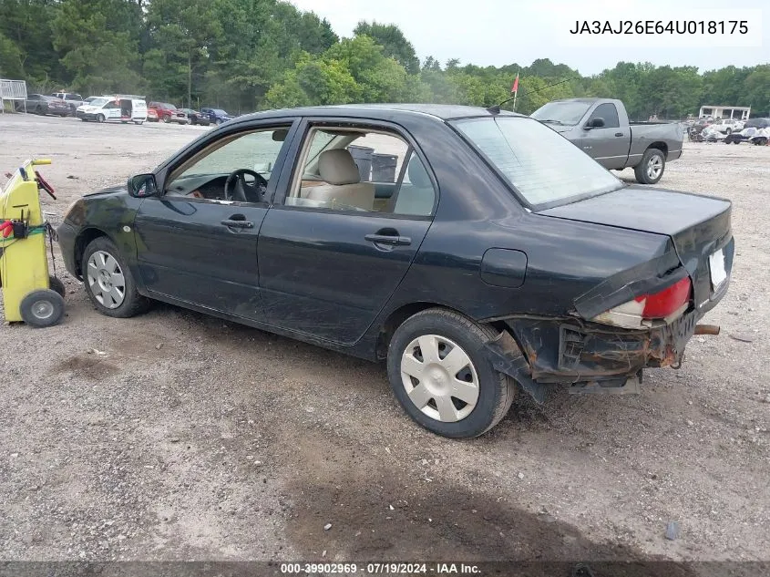 2004 Mitsubishi Lancer Es VIN: JA3AJ26E64U018175 Lot: 39902969