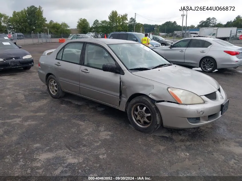 2004 Mitsubishi Lancer Es VIN: JA3AJ26E44U066872 Lot: 40463852