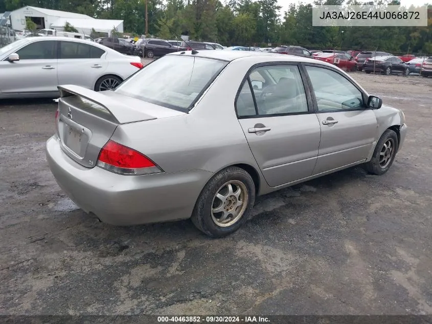 2004 Mitsubishi Lancer Es VIN: JA3AJ26E44U066872 Lot: 40463852