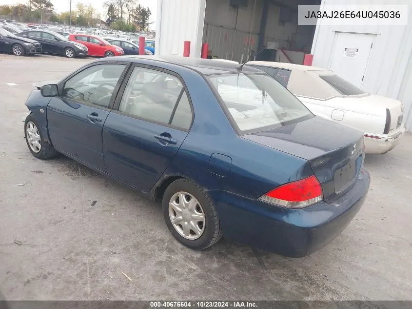 2004 Mitsubishi Lancer Es VIN: JA3AJ26E64U045036 Lot: 40676604