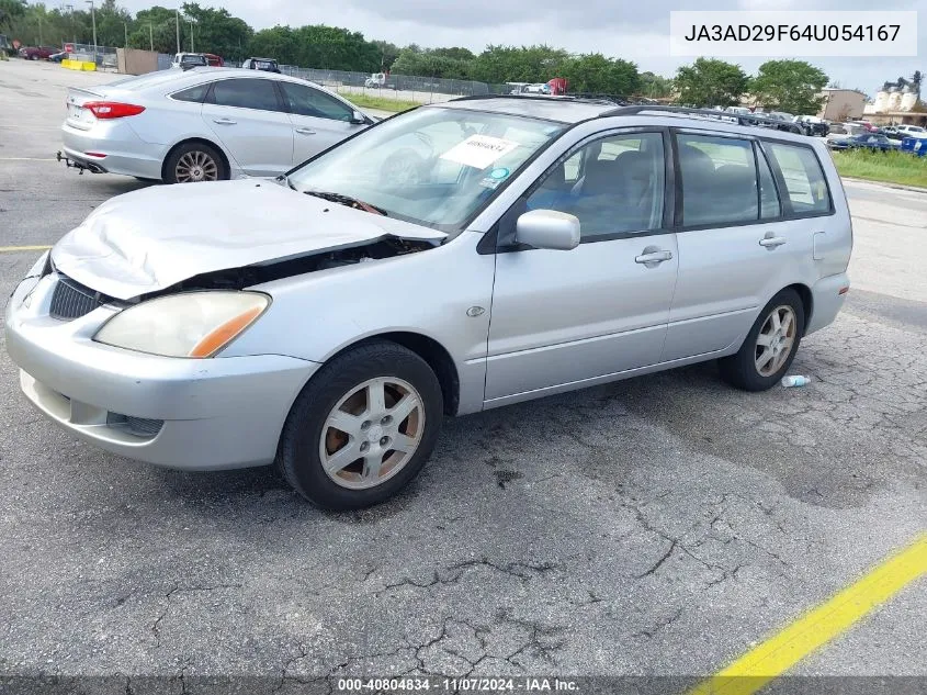 2004 Mitsubishi Lancer Sportback Ls VIN: JA3AD29F64U054167 Lot: 40804834