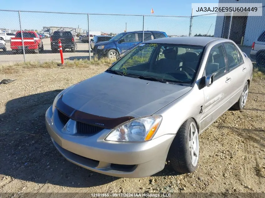 2005 Mitsubishi Lancer VIN: JA3AJ26E95U604449 Lot: 12101955