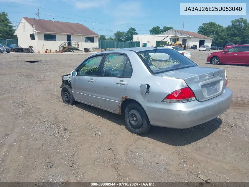 2005 Mitsubishi Lancer Es VIN: JA3AJ26E25U053040 Lot: 39908944