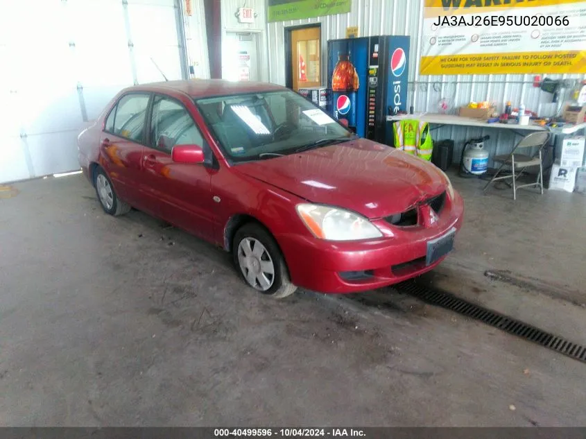 2005 Mitsubishi Lancer Es VIN: JA3AJ26E95U020066 Lot: 40499596