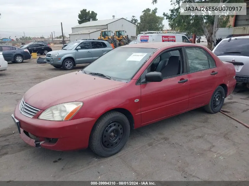 JA3AJ26E56U070917 2006 Mitsubishi Lancer Es/Se