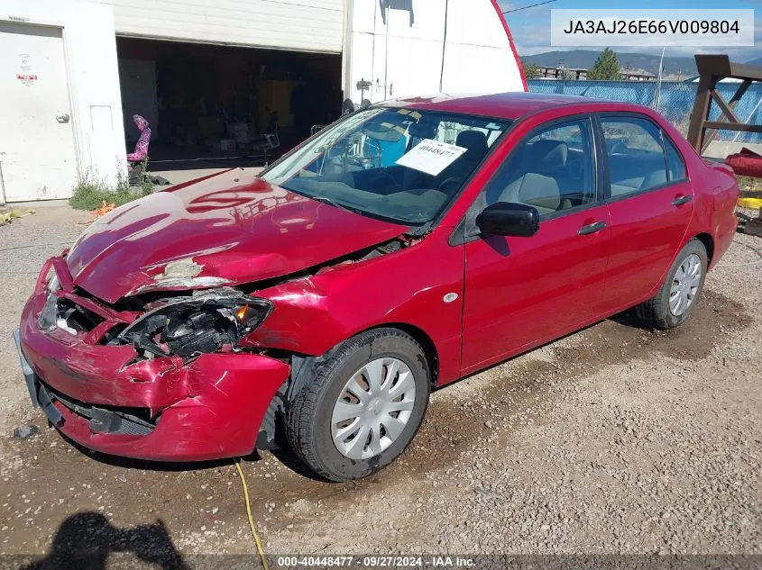 2006 Mitsubishi Lancer Es/Se VIN: JA3AJ26E66V009804 Lot: 40448477