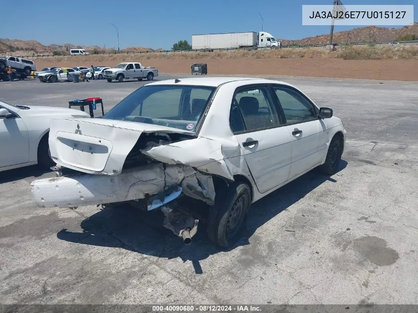 2007 Mitsubishi Lancer Es VIN: JA3AJ26E77U015127 Lot: 40090680