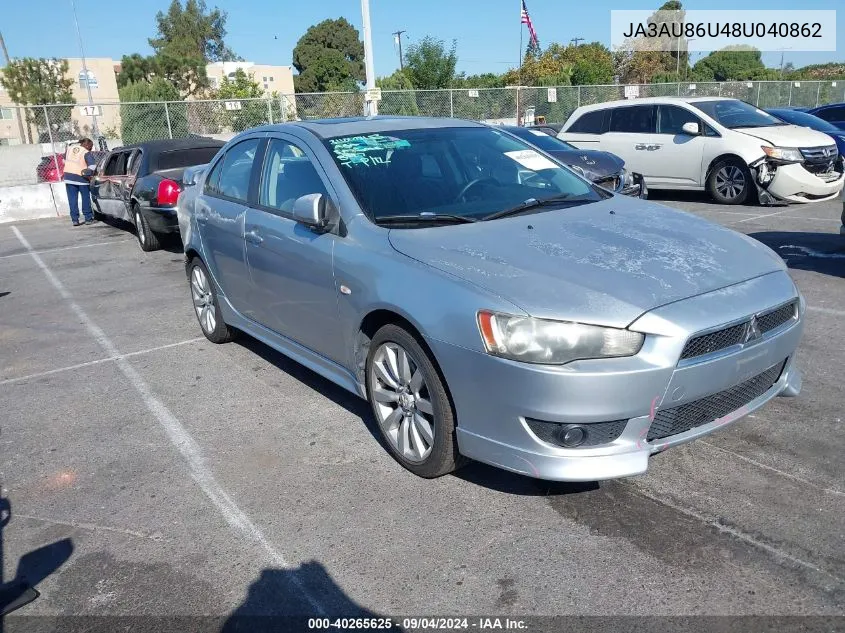 JA3AU86U48U040862 2008 Mitsubishi Lancer Gts