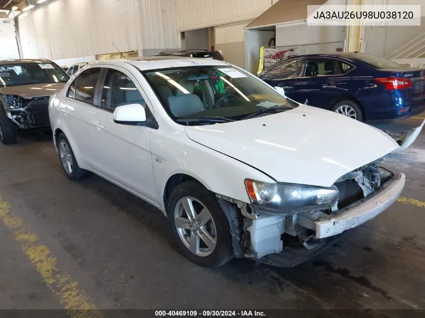 2008 Mitsubishi Lancer De/Es VIN: JA3AU26U98U038120 Lot: 40469109