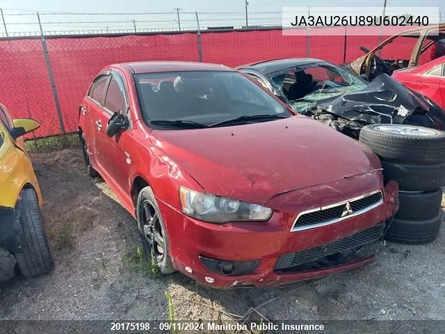 2009 Mitsubishi Lancer Se VIN: JA3AU26U89U602440 Lot: 20175198