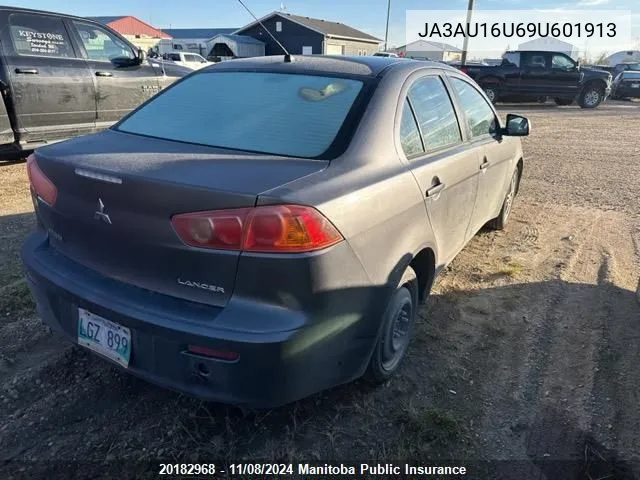 2009 Mitsubishi Lancer De VIN: JA3AU16U69U601913 Lot: 20182968