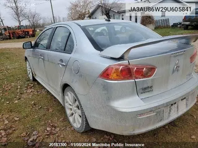 2009 Mitsubishi Lancer Gts VIN: JA3AU86W29U605841 Lot: 20183300